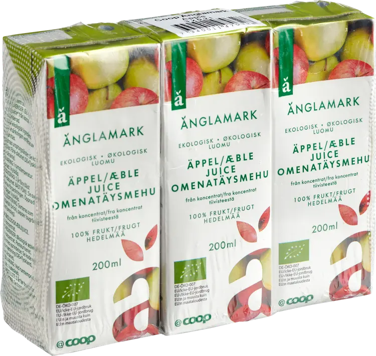 Änglamark omenatäysmehu luomu 3x200 ml