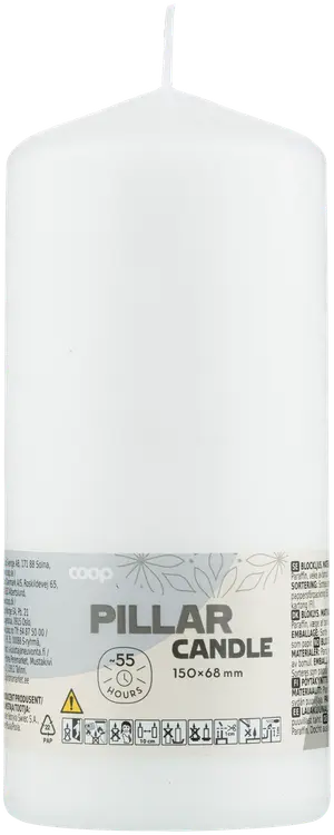 Coop pöytäkynttilä valkoinen 68x150