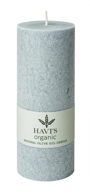 Havi´s oliiviöljy steariini pöytäkynttilä Cylinder harmaa 5x15cm 1kpl