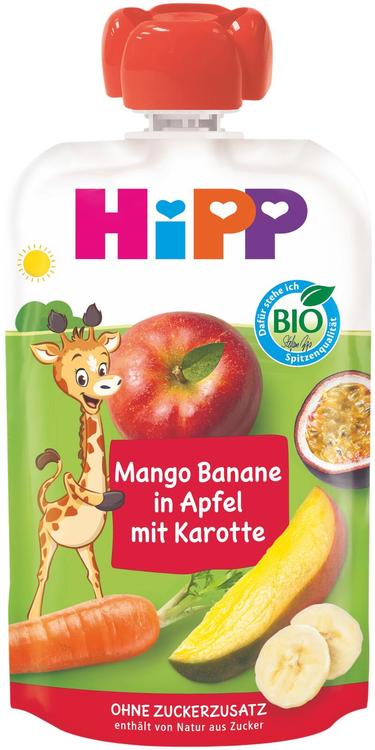 HiPP Hippis porgandipüree mango ja banaaniga BIO 4k