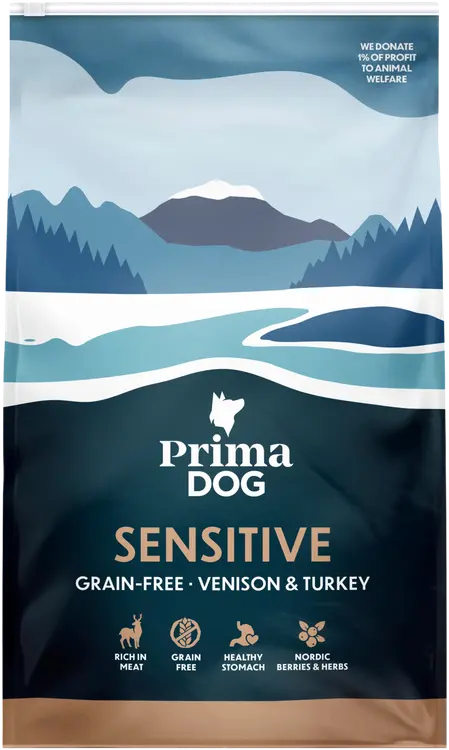 Prima Dog Peura-Kalkkuna viljaton herkkävatsaisille aikuisille koirille 3 kg