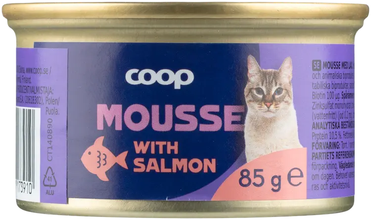 Coop lohta sisältävä mousse täysikasvuisille kissoille 85 g