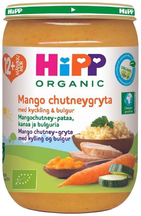 HiPP Mangochutney-pataa, kanaa ja bulguria 12kk 220g
