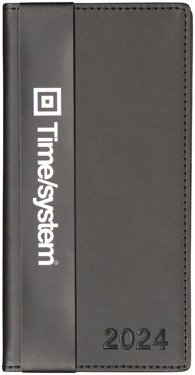 Taskukalenteri Time System Classic musta 2024