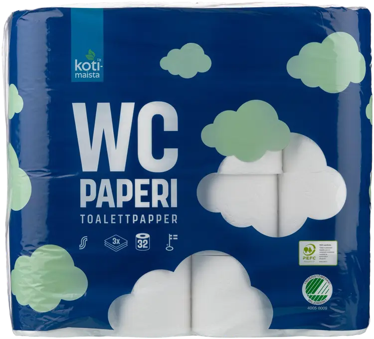 Kotimaista wc-paperi 32rl valkoinen