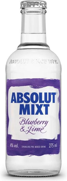Absolut Mixt Blueberry & Lime 275ml 4%