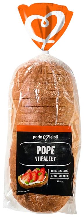 Porin Leipä Popeviipaleet 470g