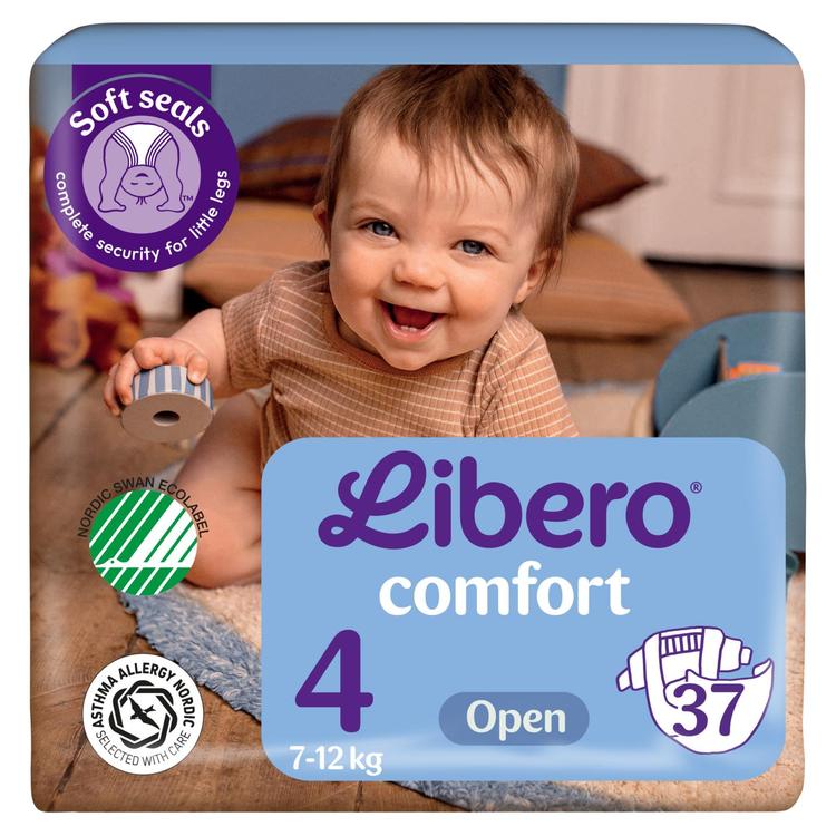 LIBERO Comfort teippivaippa koko 4, 37 kpl, 7-12kg