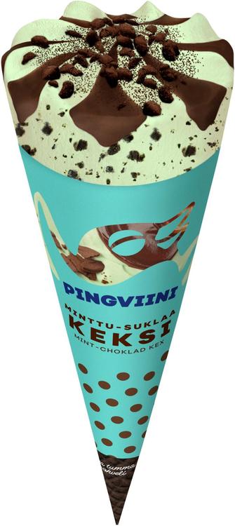 Pingviini jäätelötuutti Minttu-Suklaa Keksi 100g/180ml