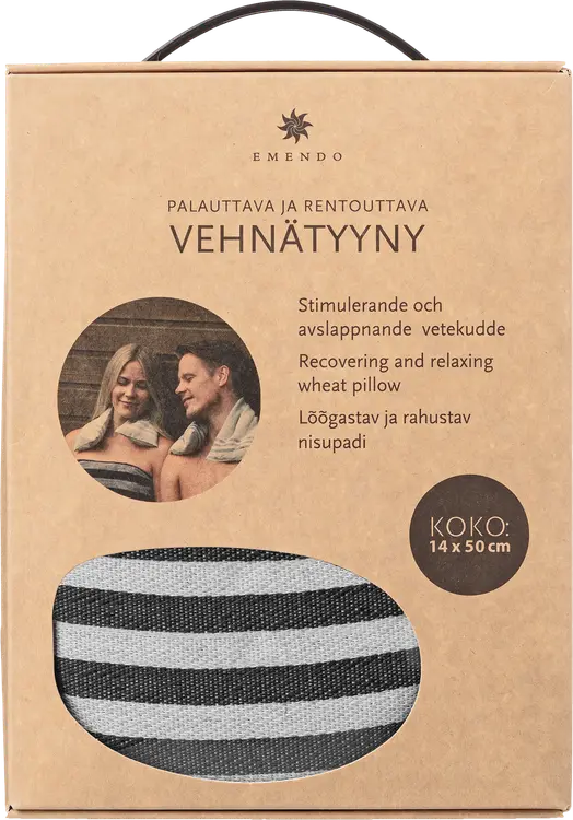 Emendo vehnätyyny pieni mustaraita