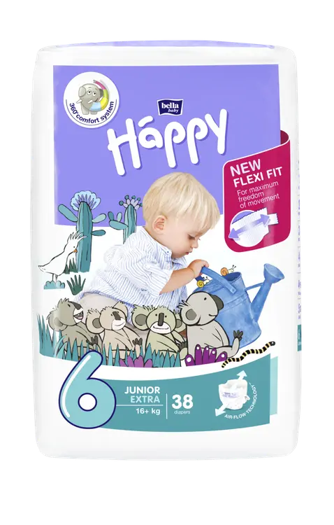 Happy teippivaippa junior extra 16kg+ 38kpl