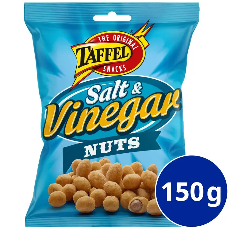 Taffel Salt & Vinegar Nuts kuorrutettu maapähkinä 150g