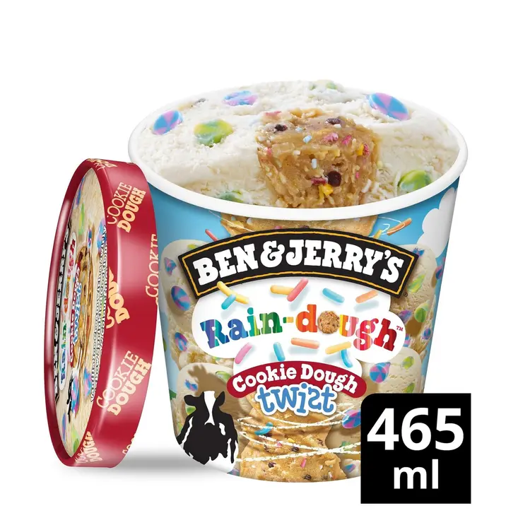 Ben & Jerry's pint-jäätelö Rain-dough Cookie Dough Twist 465 ML