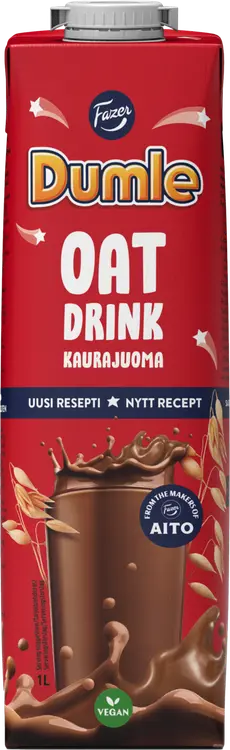 Fazer Dumle kaurajuoma  1L, Toffeenmakuinen kaakaokaurajuoma