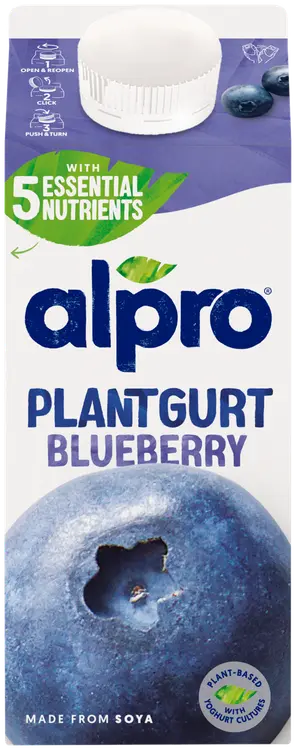 Alpro Plantgurt Hapatettu soijavalmiste, mustikka 750g