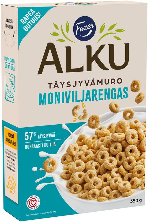 Fazer Alku rõngakujulised mitmevilja-täisterahelbed 350g
