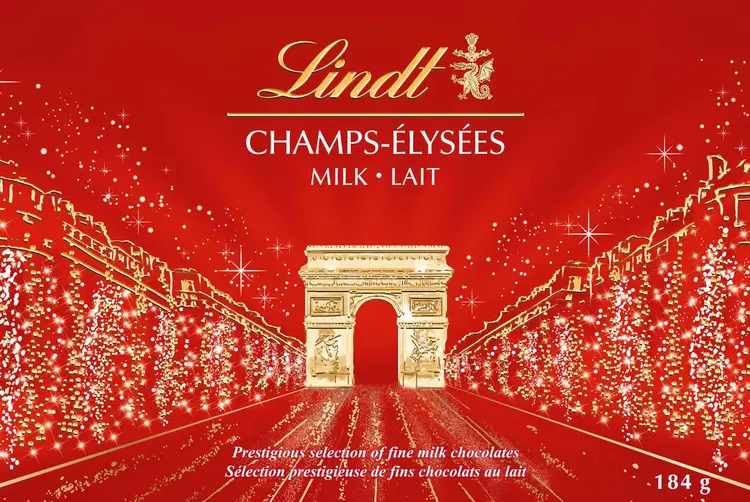 Lindt CHAMPS ELYSÉES valikoima hienoja maitosuklaakonvehteja 184g