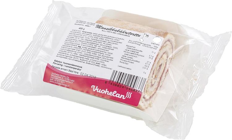 Vuohelan gluteeniton mansikkakääretorttu 220g
