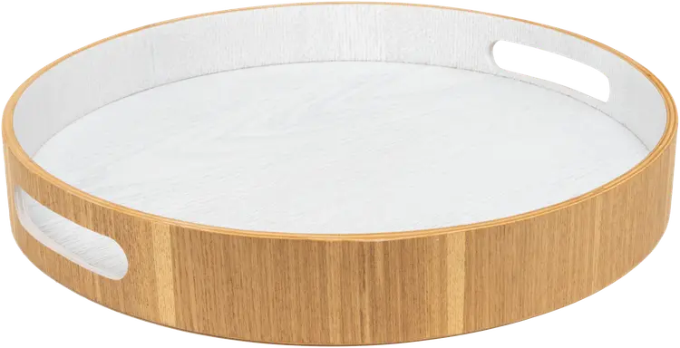 House puinen tarjotin 35 cm, valkoinen