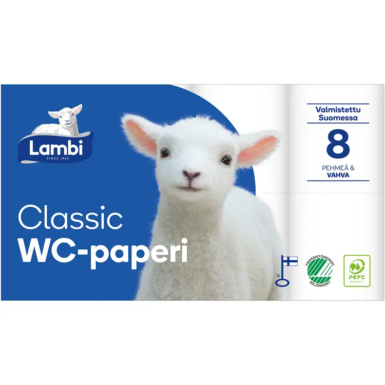 Lambi WC-paperi 8rl valkoinen