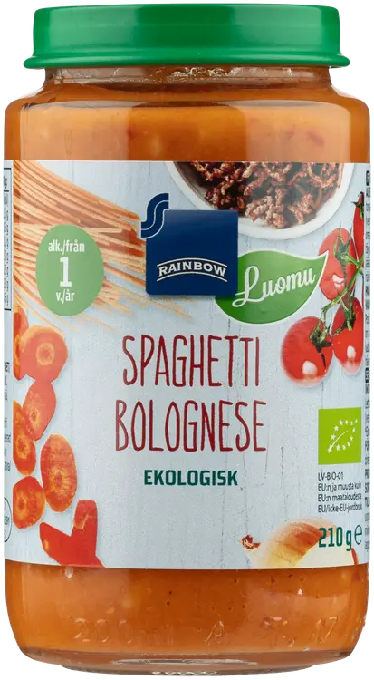 Rainbow Spaghetti Bolognese luomu 210 g 12 kk