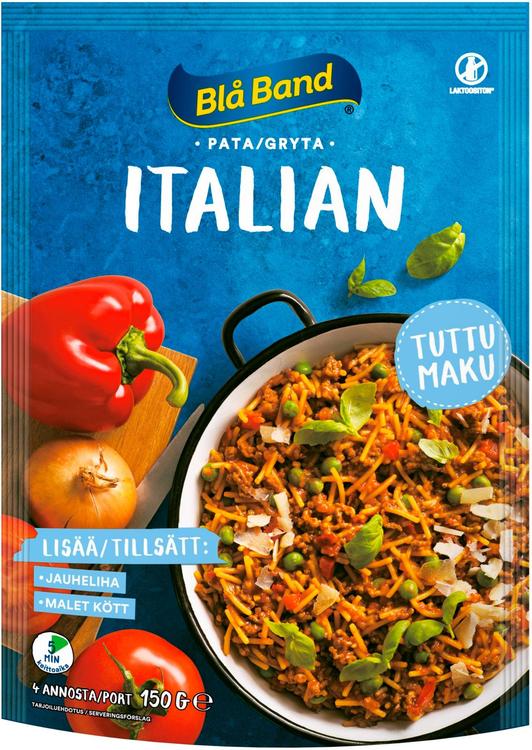 Blå Band laktoositon Italian Pata Spagetti-kasvis-mausteseos 150g