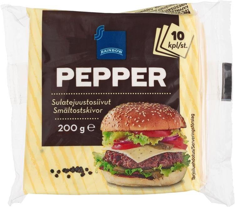 Rainbow Pepper sulatejuustosiivut 200g