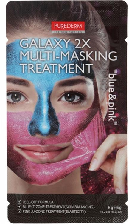 Näomask Galaxy 2x multi-masking pink&blue
