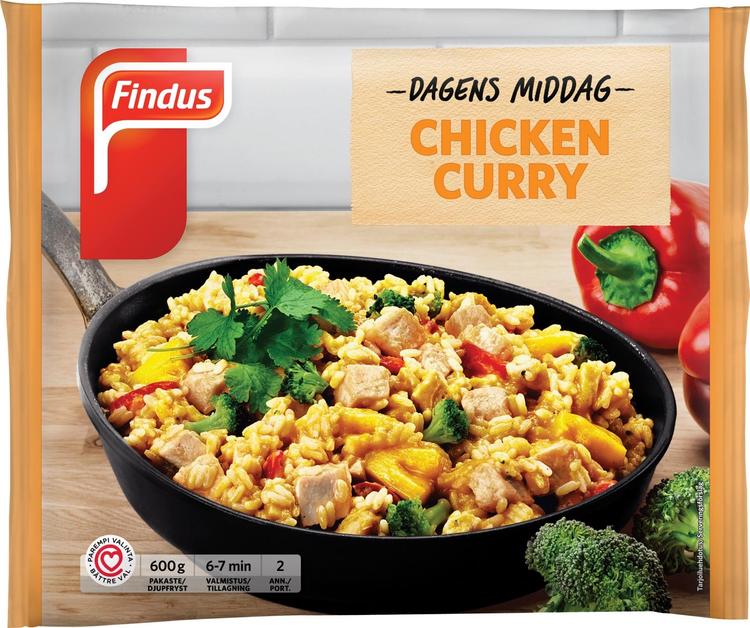Findus Dagens Middag Chicken Curry 600g, pakaste