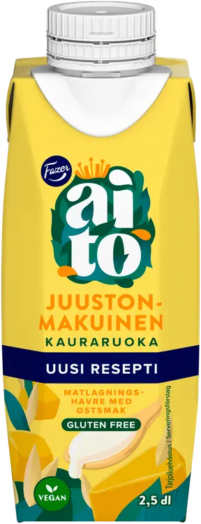 Fazer Aito Kauraruoka juustonmakuinen, gluteeniton juustonmakuinen kauravalmiste ruoanlaittoon 2,5 dl