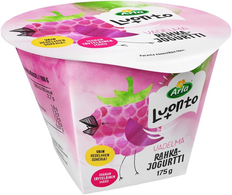Arla Luonto+ vadelmarahkajogurtti 175 g laktoositon