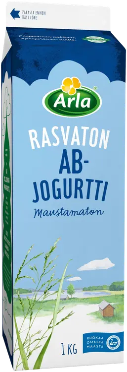 Arla Maustamaton rasvaton AB-jogurtti 1 kg laktoositon