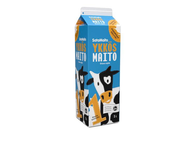 Satamaito vapaan lehmän ykkösmaito ESL 1l