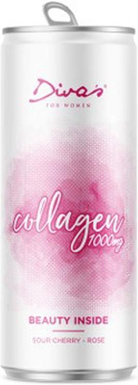 Diva's Collagen 1000mg Beauty Inside Sour Cherry - Rose 250ml