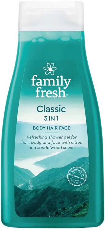 Family Fresh Classic 3in1 Body Hair Face shower gel suihkugeeli 500ml