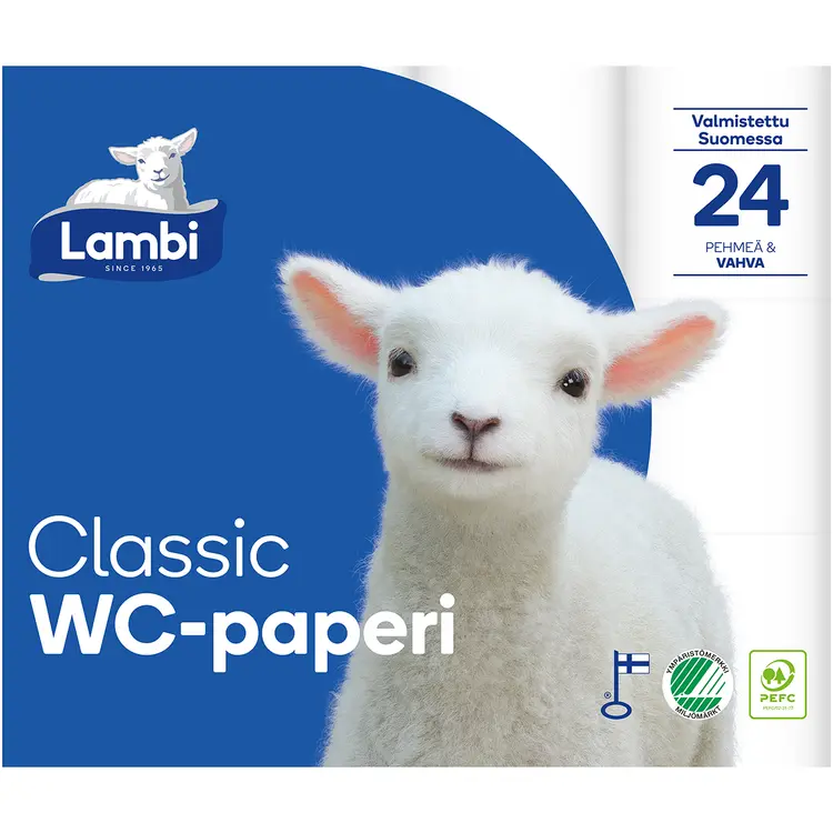 Lambi WC-paperi 24rl valkoinen