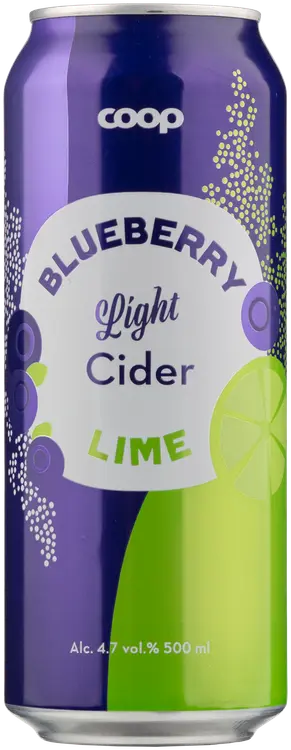 Coop mustikka-lime light siideri 4,7% 0,5 tlk