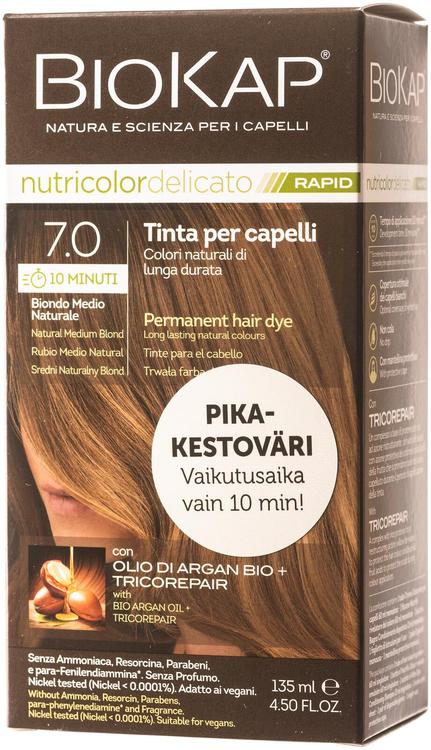 Biokap nutricolor delicato rapid 7.0 natural medium blond