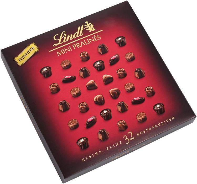 Lindt MINI PRALINÉS tummasuklaa minikonvehdit, valikoima 163g