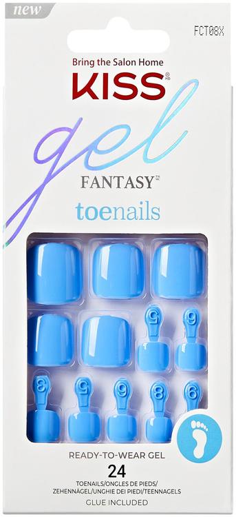 Kiss Gel Fantasy Toenails- Electric Feel 24kpl