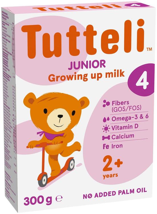 Tutteli 4 Junior piimajook alates 2 aasta vanusest, 300g