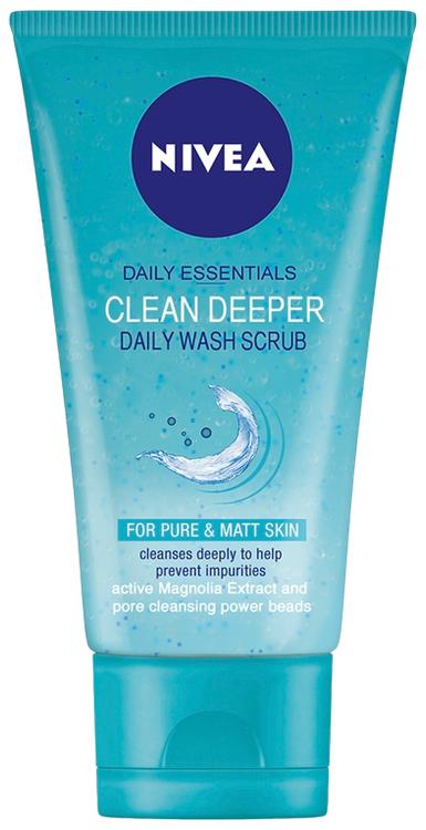 NIVEA 150ml Daily Essentials Clean Deeper Daily Wash Scrub kuoriva puhdistusgeeli