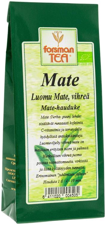 Forsman tea Mate Luomu Vihreä Maustamaton yrttitee 60 g