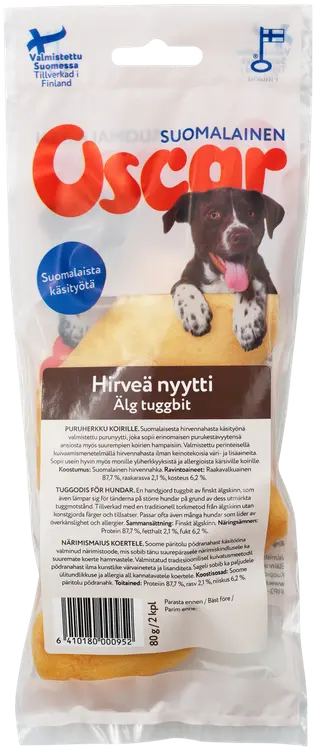 Oscar Hirveä nyytti puruherkku 80 g (2 kpl), koirille