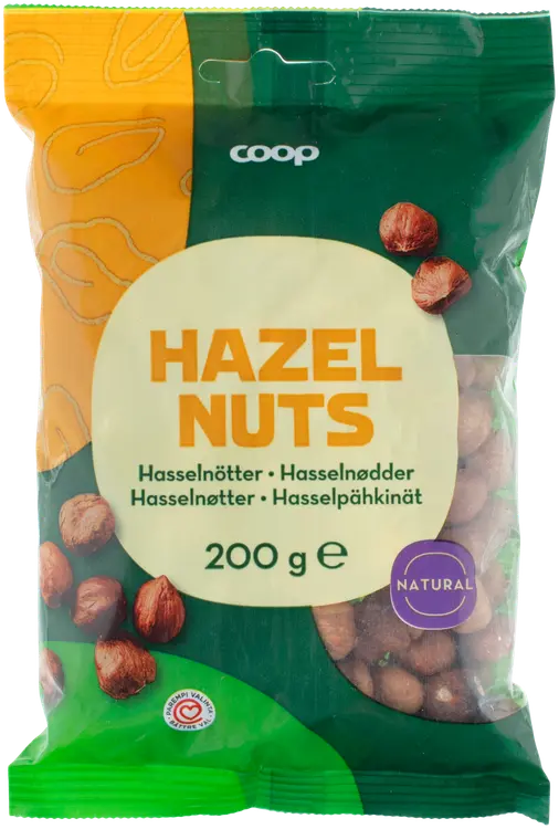Coop hasselpähkinät 200 g