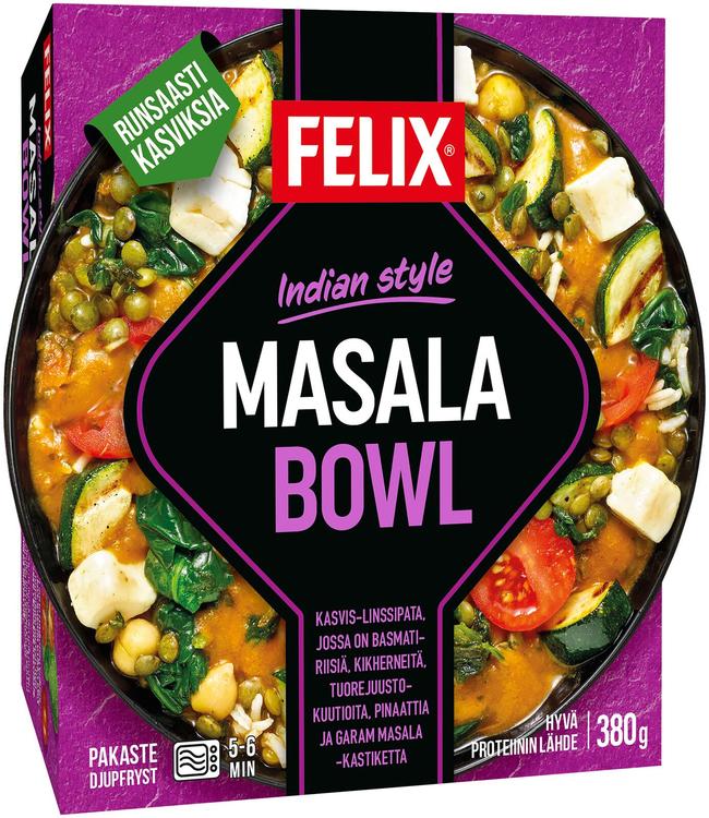 Felix Indian style masala bowl pakasteateria 380g