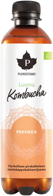 Puhdistamo Luomu Kombucha Persikka 370 ml