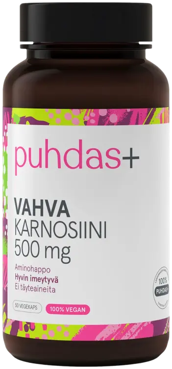 Puhdas+ Vahva Karnosiini 500 mg 50 vegekaps