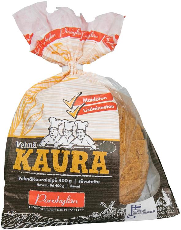 Porokylän Vehnäkauraleipä 400g siivutettu