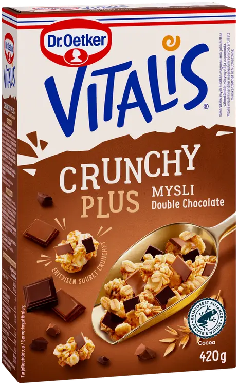 Dr. Oetker Vitalis Crunchy Plus Double Chocolate mysli 420g
